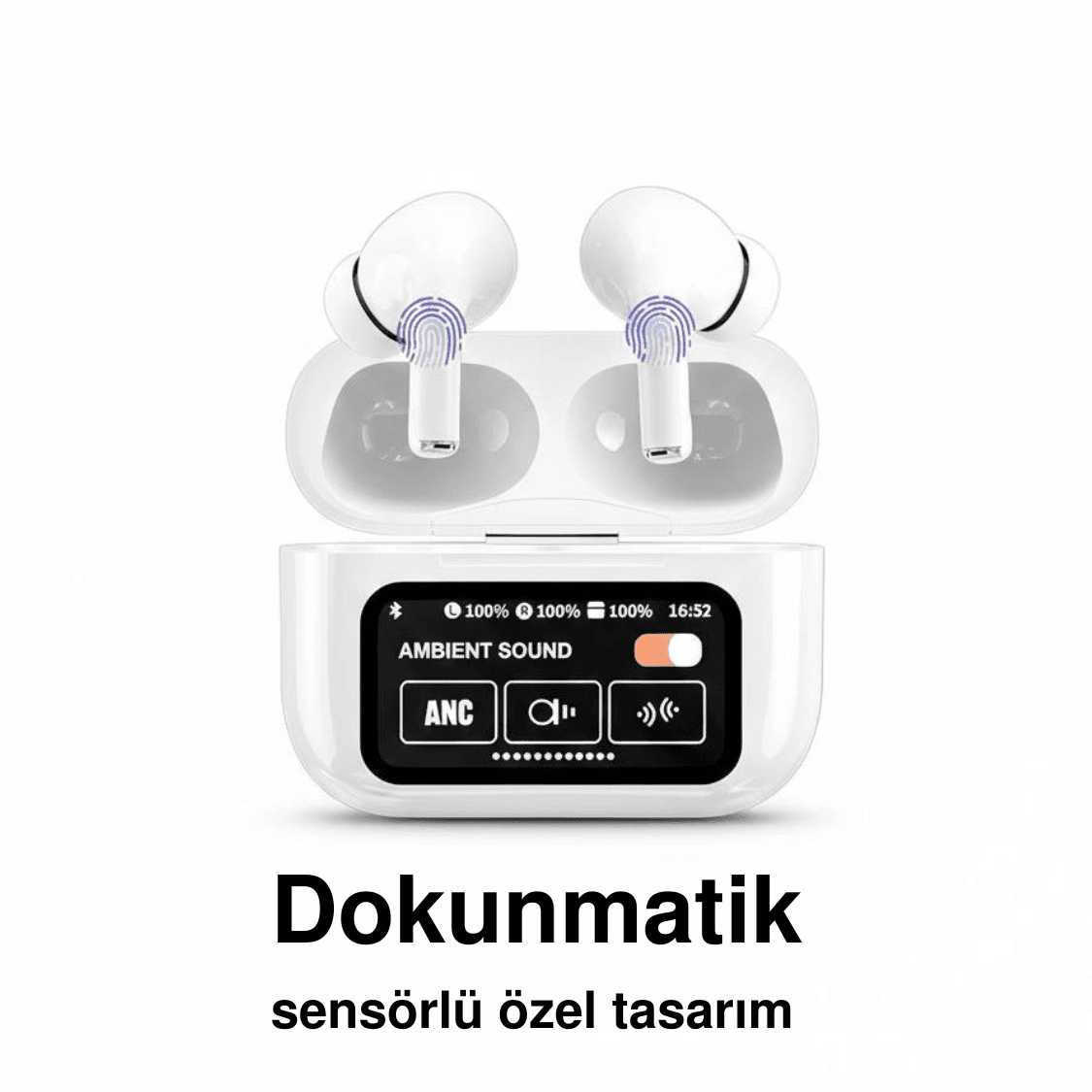 Air 9 Smart Display Bluetooth Earbuds – ANC/ENC Support, Touchscreen & HD Sound